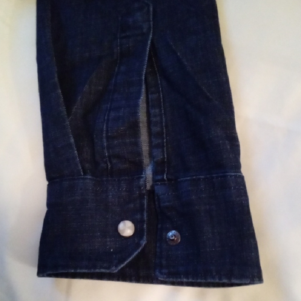 Men's Casual Button Down Shirt - Dark Blue - Picture 8 of 14